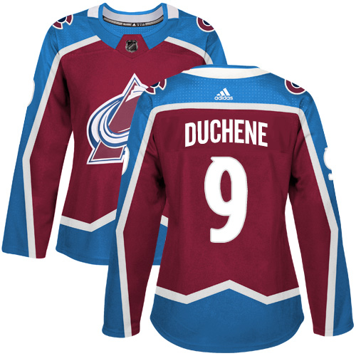 Adidas Avalanche #9 Matt Duchene Burgundy Home Authentic Women's Stitched NHL Jersey
